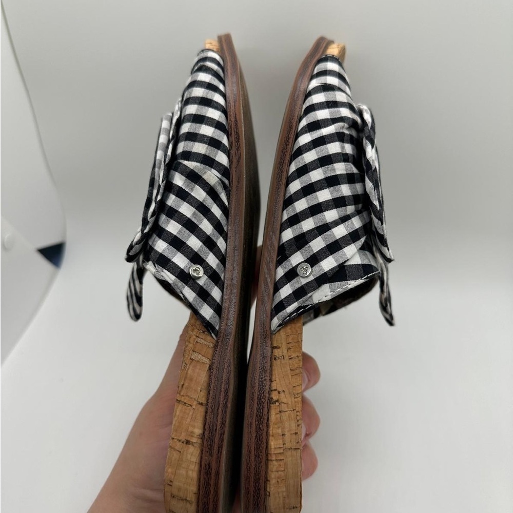 Sam Edelman Heidi Bow Slide Sandals Gingham Size 8.5 - Picture 6 of 9